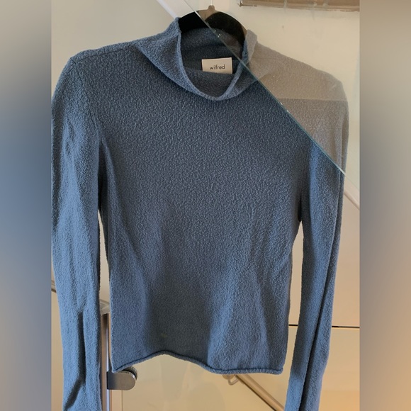 Wilfred Blue Turtleneck Sweater - Picture 1 of 2
